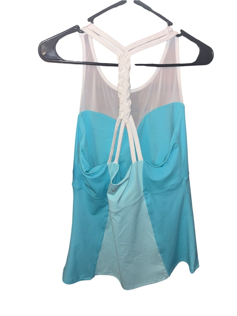 DISNEY inspo FROZEN WOMEN'S ATHLETIC TANK Light Blue and White Flow Tank NWOT XX - Picture 9 of 12
